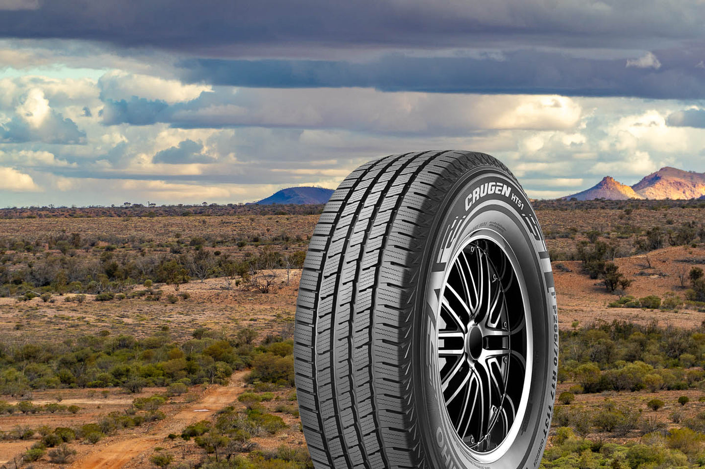 Light truck tyres stacked at a workshop