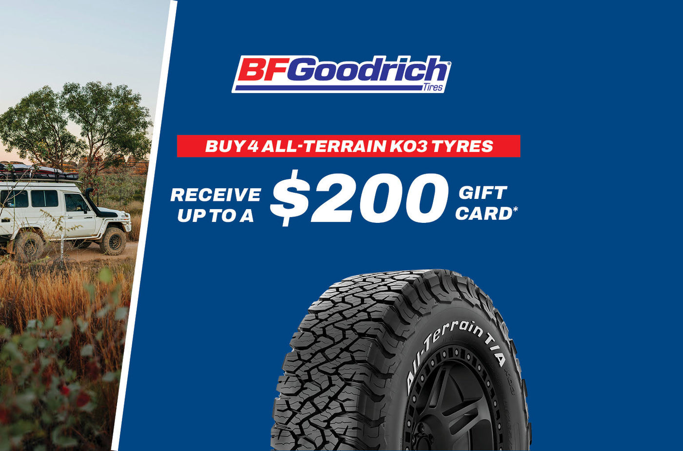 All-terrain 4WD wheel and tyre on a truck